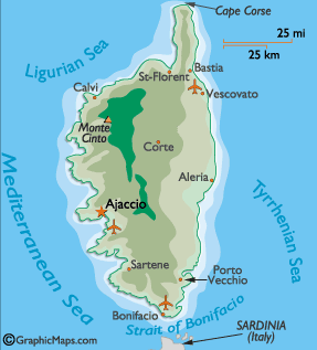Carte de la Corse