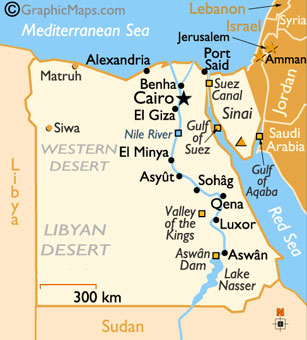 Carte Egypte