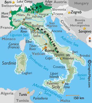 Carte de l'Italie