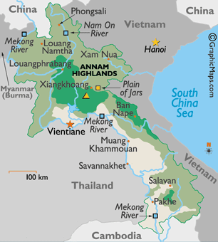 Carte du Laos