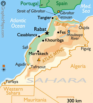 Carte du Maroc
