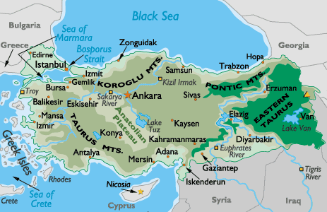 Carte Turquie