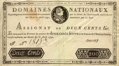 Assignat de 200 Livres (Création du 31 août 1792)