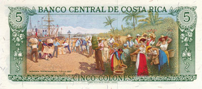 5 Colones Costa Rica