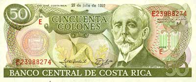 50 Colones Costa Rica