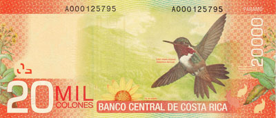 20000 Colones Costa Rica