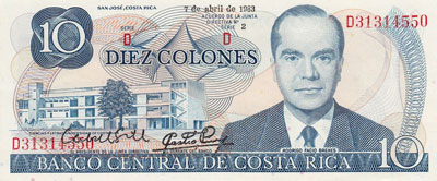 10 Colones Costa Rica