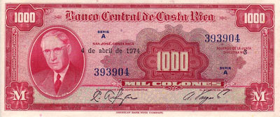 1000 Colones Costa Rica