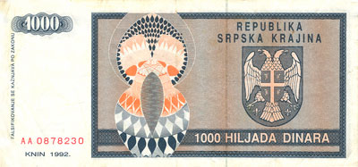 1000 Dinars Krajina