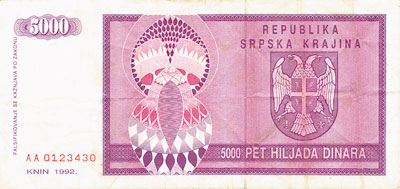 5000 Dinars Krajina