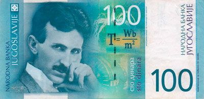 100 Dinars Yougoslavie 2000
