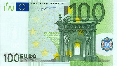100 euros recto (série 2002)
