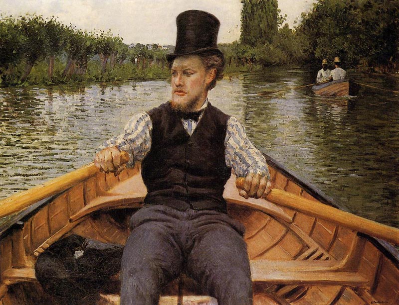 Gustave Caillebotte - Canotier au Chapeau Haut de Forme