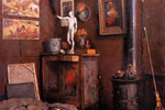 Gustave Caillebotte - Intérieur d'atelier avec poêle