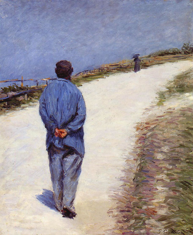 Gustave Caillebotte - Le Père Magloire sur le chemin de Saint-Clair à Étretat