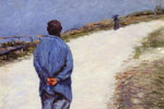 Gustave Caillebotte - Le Père Magloire sur le chemin de Saint-Clair à Étretat