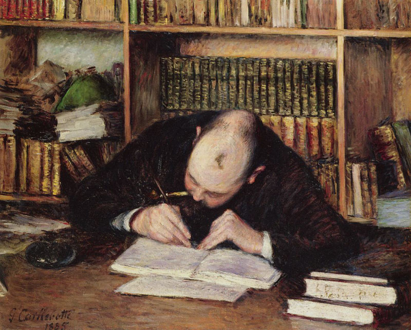 Gustave Caillebotte - Portrait d'homme écrivant dans son bureau