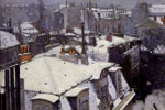 Gustave Caillebotte - Toits sous la neige, Paris
