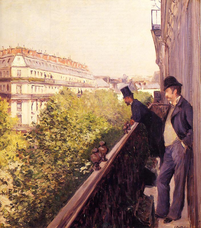 Gustave Caillebotte - Un Balcon, Boulevard Haussmann