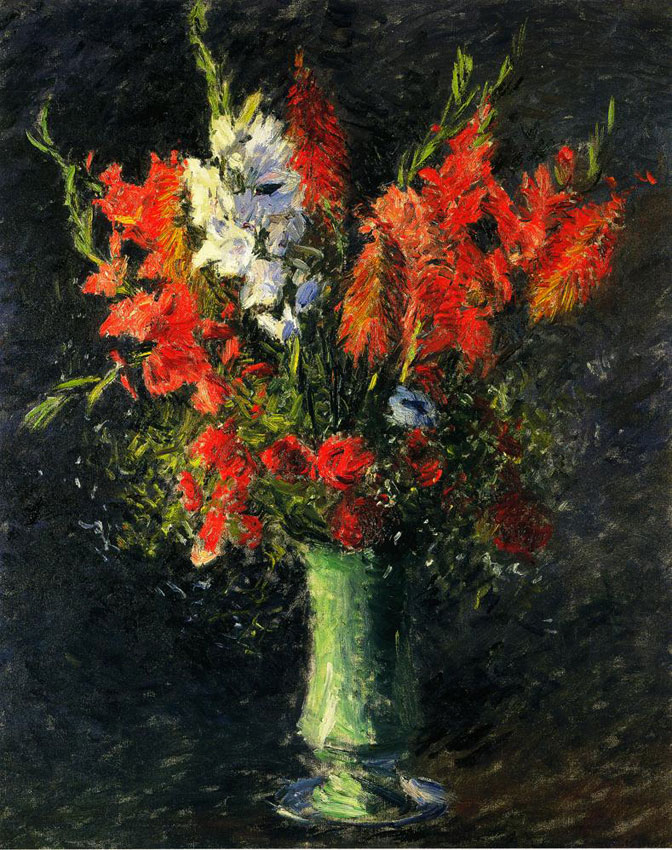 Gustave Caillebotte - Vase de glaïeuls
