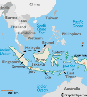 Carte d'Indonésie
