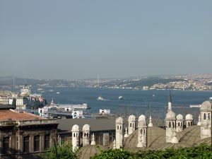 Vue du Bosphore depuis la Mosquée de Soliman le Magnifique
