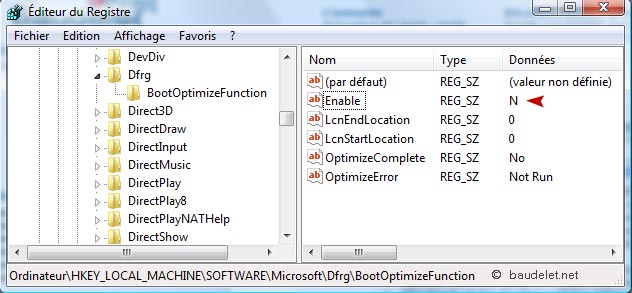 Windows Vista - BootOptimizeFunction