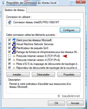 Connexion Réseau IPV6